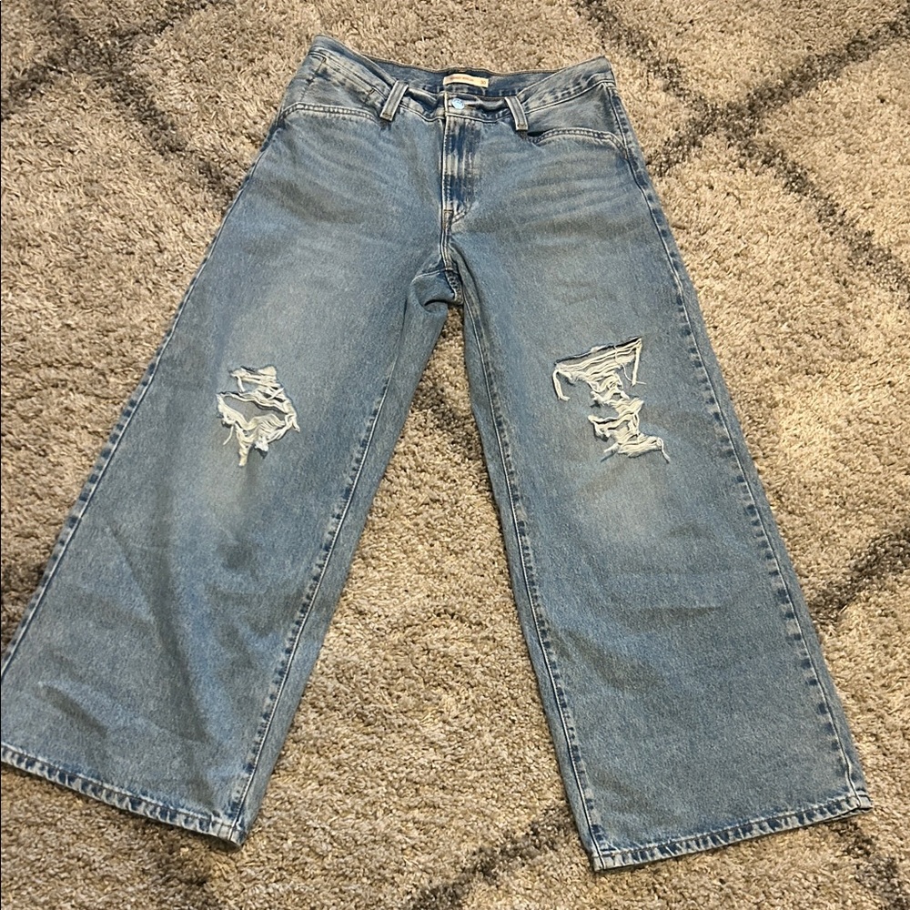 Levi's '94 Baggy Wide Leg light wash denim jeans size 30 - Picture 4 of 10